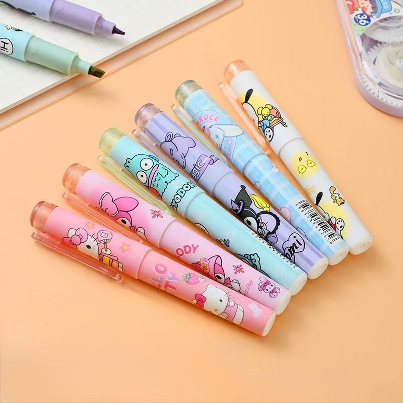 Stationery - Sanrio Characters Highlighters Set 6 Colours - Goodie Goodie