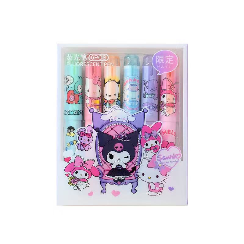 Sanrio Characters Highlighters Set 6 Colours