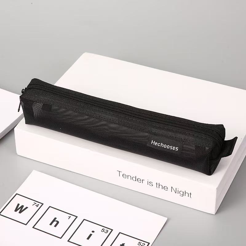 Square Mesh Pencil Case 4x3.5x20cm