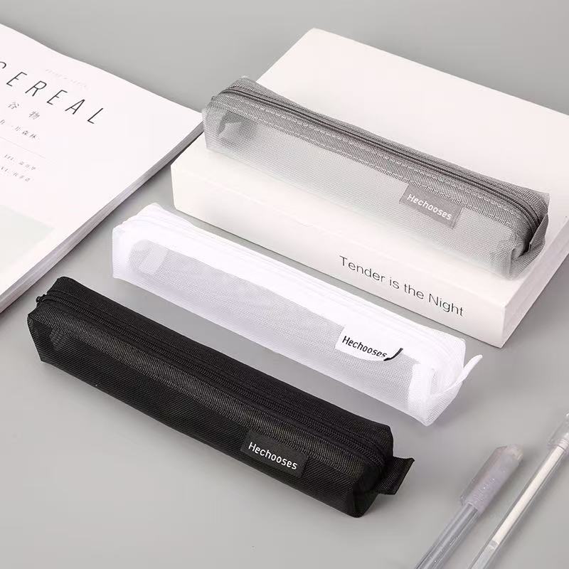 Square Mesh Pencil Case 4x3.5x20cm