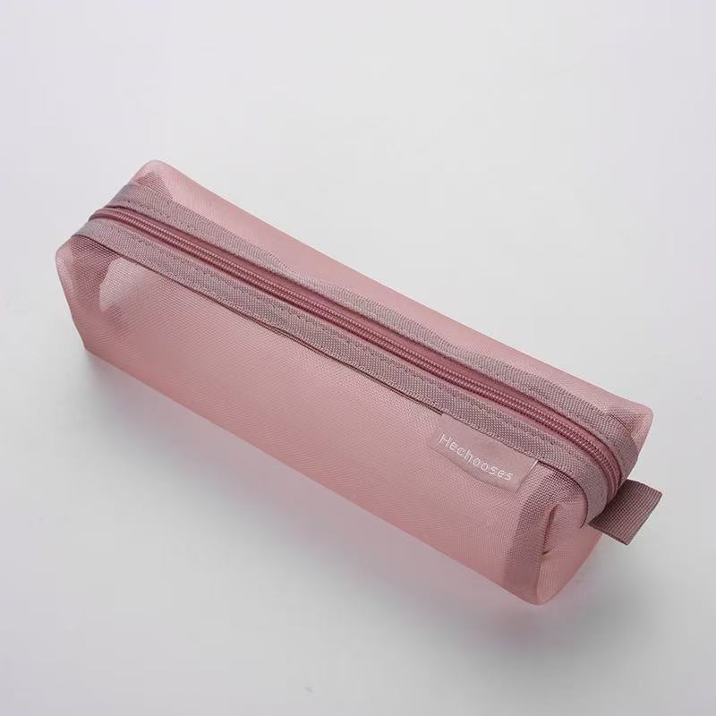 Square Mesh Pencil Case 6x6x20cm