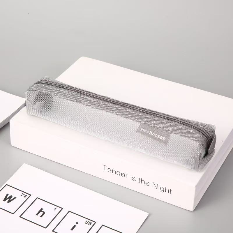 Square Mesh Pencil Case 4x3.5x20cm