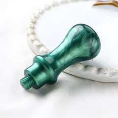 Plastic Sealing Wax Handle 5.5cm Silver Green