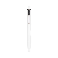 uni-ball one Limited Gel Pen 0.5mm – Black Ink，White Barrel