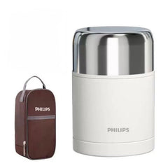 Philips Stainless Steel Lunch Box 600ml+ Free Bag - White