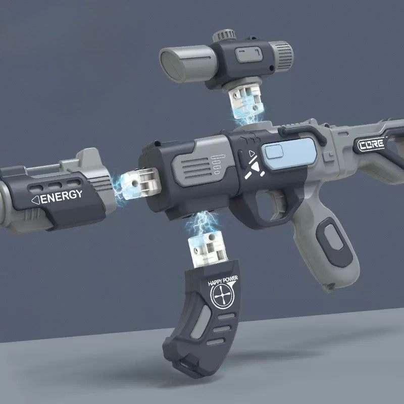 DIY Detachable Magnetic Gun Set Sound-producing Light-up Gun - Grey