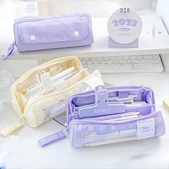 Stationery - Rosyposy Cylinder-Prism Pencil Case 80*80*200mm - Morado - Goodie Goodie