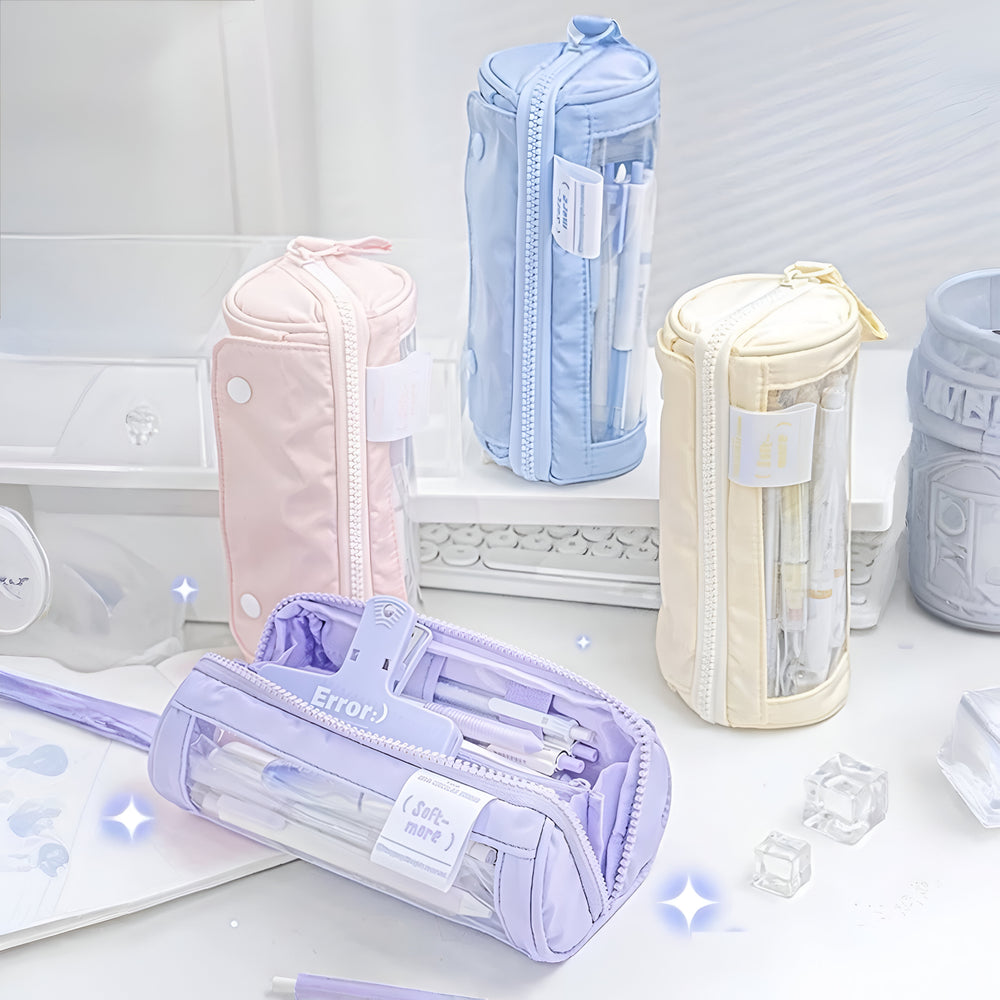 Stationery - Rosyposy Cylinder-Prism Pencil Case 80*80*200mm - Morado - Goodie Goodie