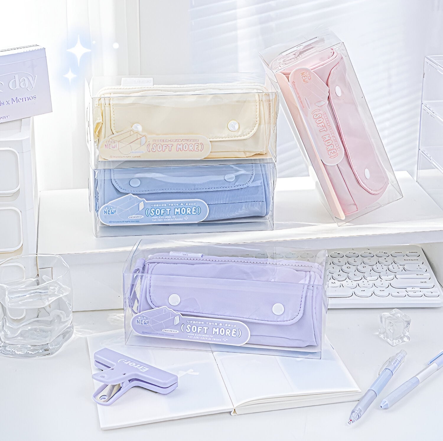 Stationery - Rosyposy Cylinder-Prism Pencil Case 80*80*200mm - Morado - Goodie Goodie