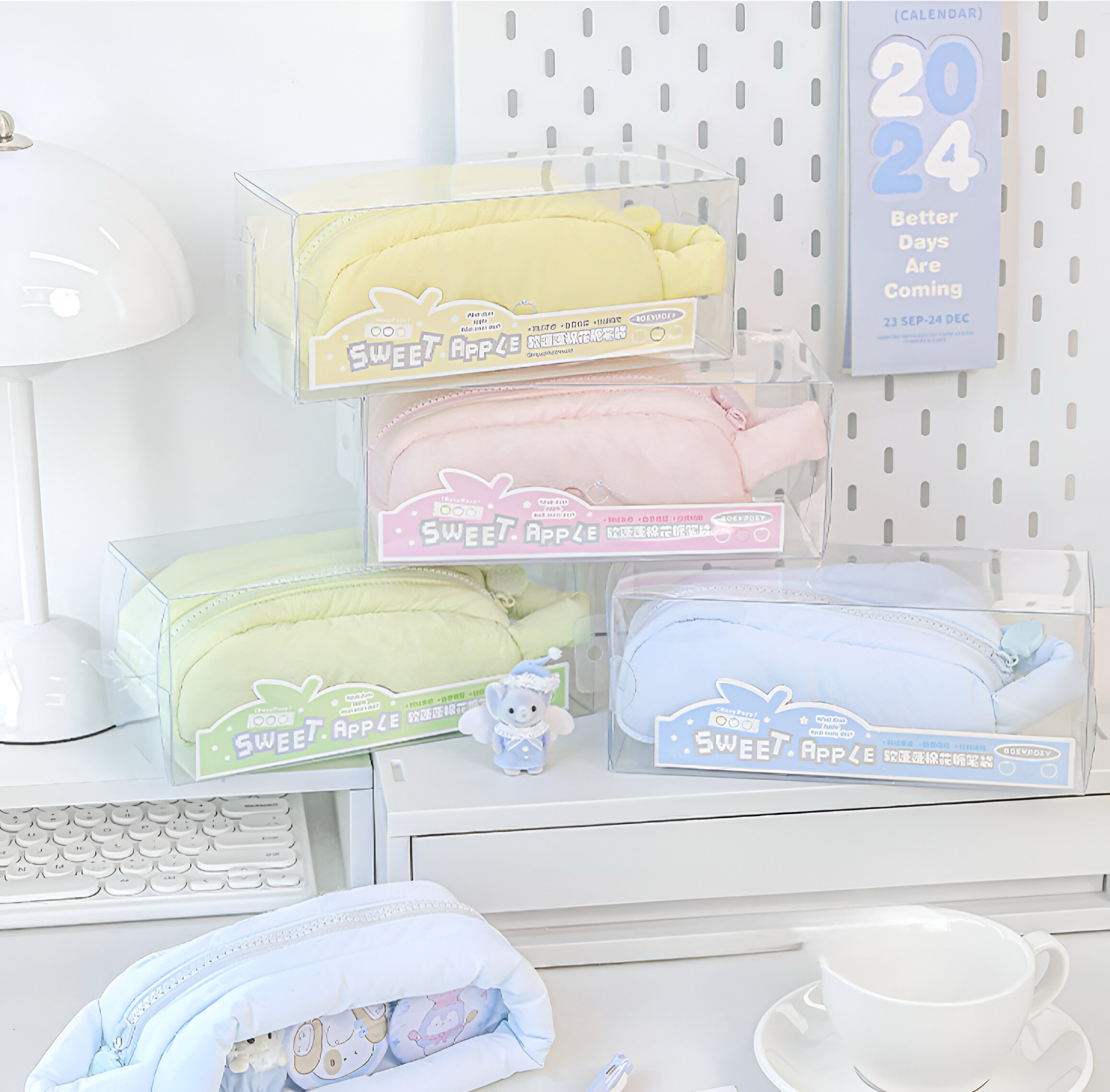 Rosyposy Pastel Cotton Candy Pencil Case-Yellow