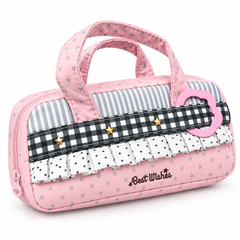 Pink Star Pencil Case with Handles