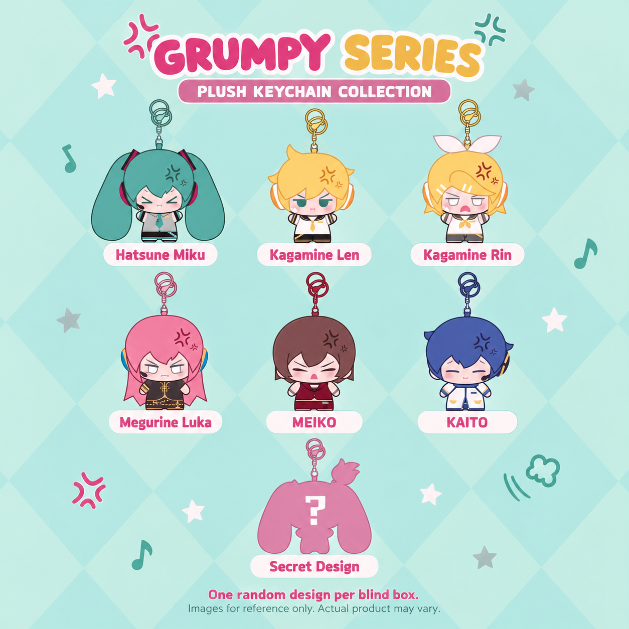 Hatsune Miku Grumpy Plush Keychain Blind Box