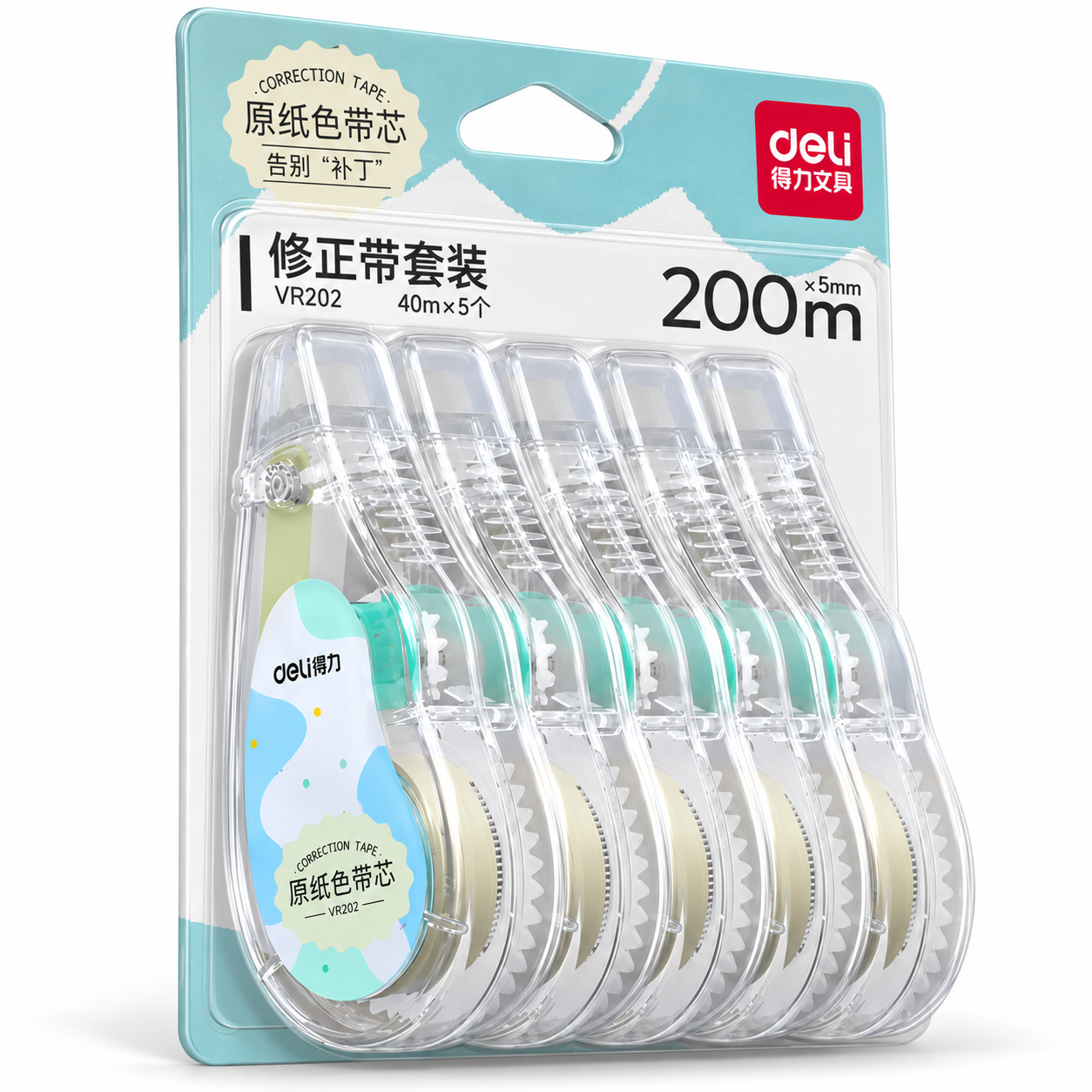 Deli Correction Tape 40m – 5 Pack