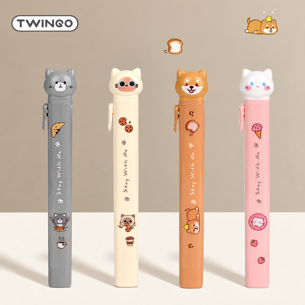 TWINGO Animal Retractable Eraser – Assorted