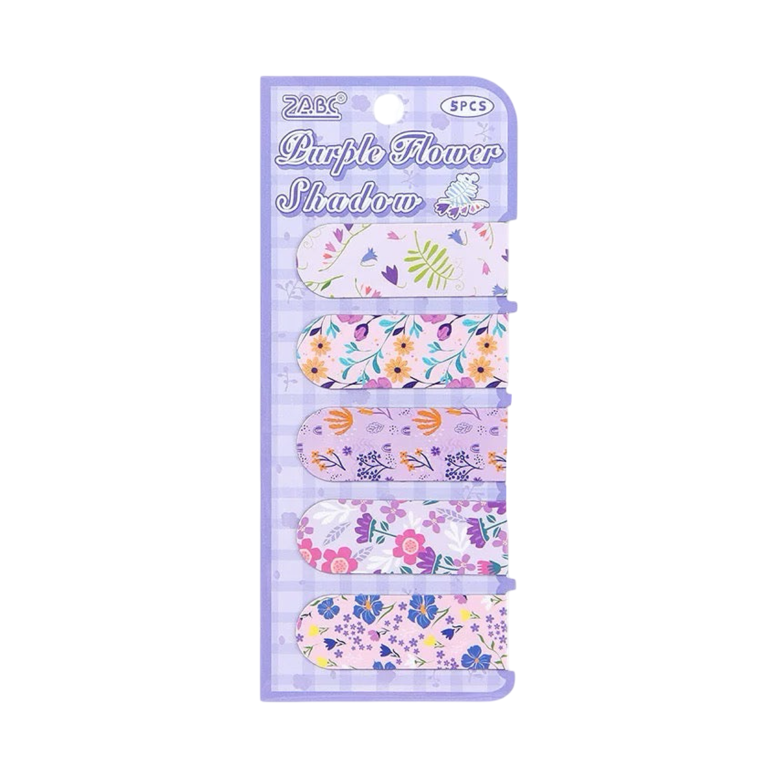 Plant and Floral Magnetic Bookmarks-5 Pieces Purple