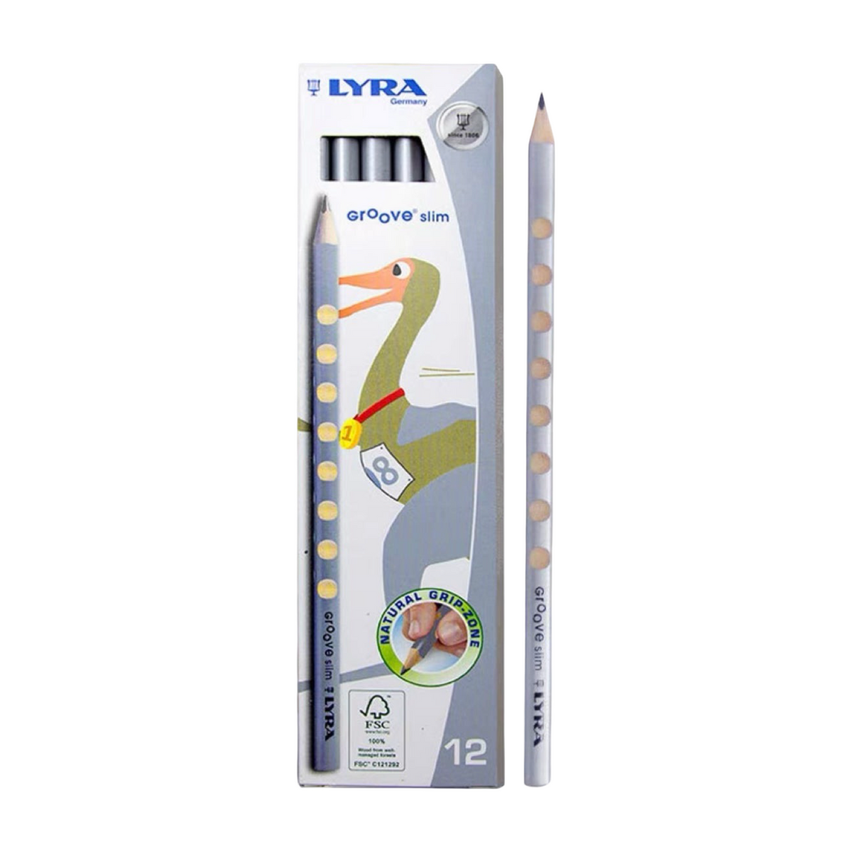 LYRA HB Silver Pole (12pcs/box) Triangle Hole Pencil