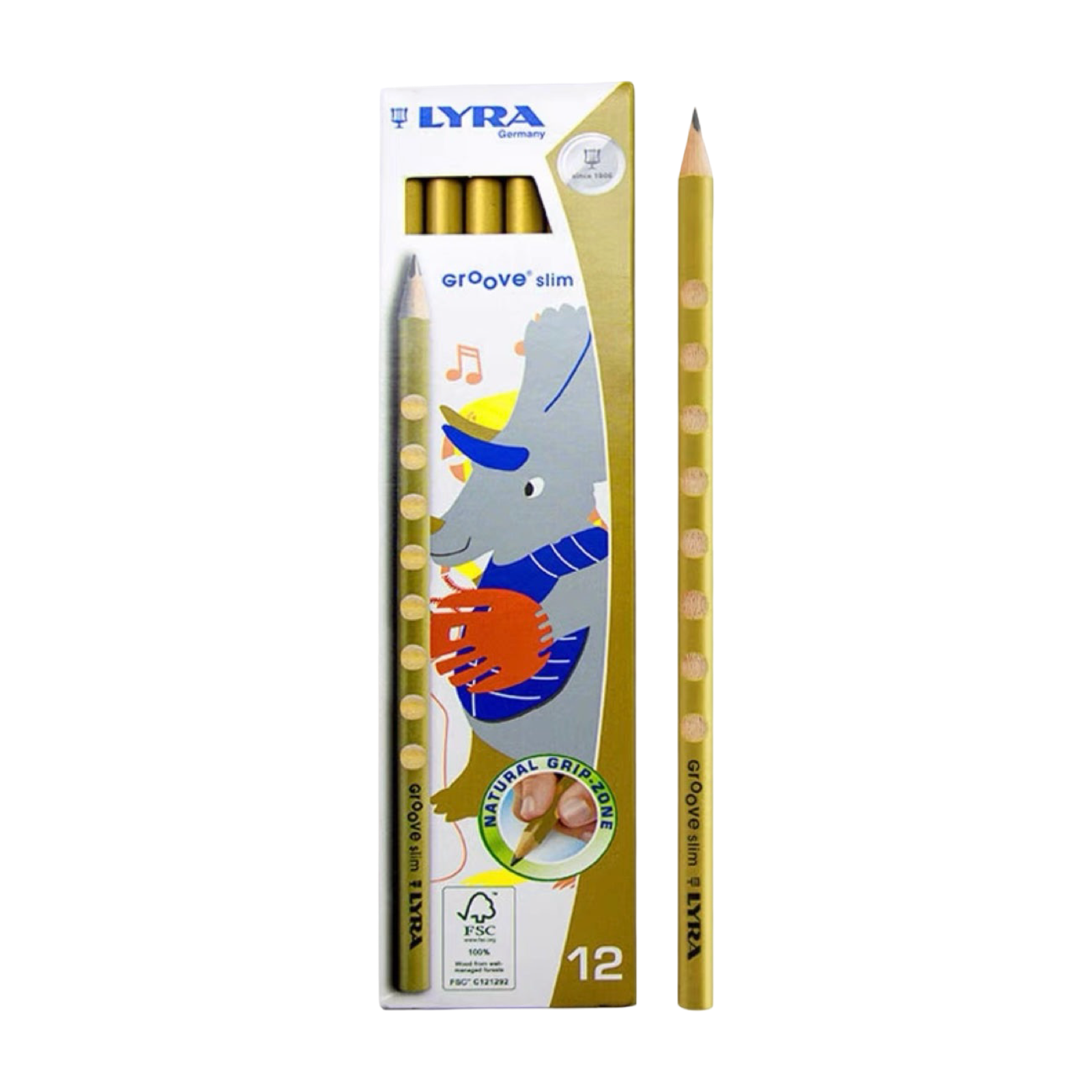 LYRA HB Gold Pole (12pcs/box) Triangular Hole Pencil