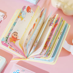 Shin-chan Stress-Relief Foam A6 Notebook with Magnetic Clip