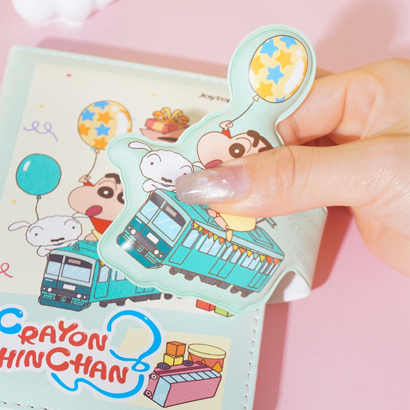 Shin-chan Stress-Relief Foam A6 Notebook with Magnetic Clip