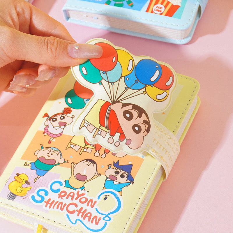 Shin-chan Stress-Relief Foam A6 Notebook with Magnetic Clip