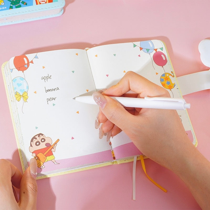 Shin-chan Stress-Relief Foam A6 Notebook with Magnetic Clip