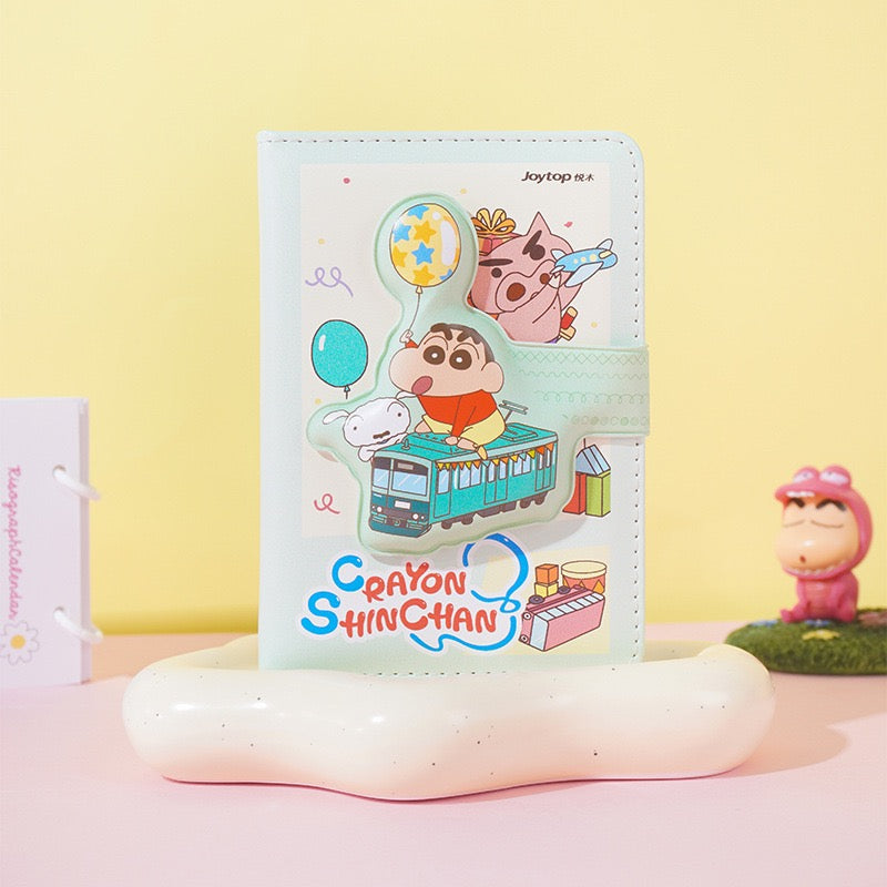 Shin-chan Stress-Relief Foam A6 Notebook with Magnetic Clip