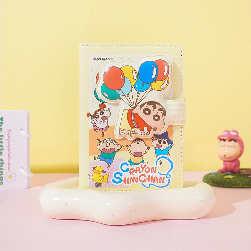 Stationery - Shin-chan Stress-Relief Foam A6 Notebook with Magnetic Clip - Goodie Goodie