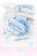 Stationery - Rosyposy Pencil Case Blue 80*80*200mm Purple - Goodie Goodie