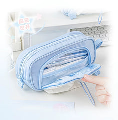Stationery - Rosyposy Pencil Case Blue 80*80*200mm Purple - Goodie Goodie