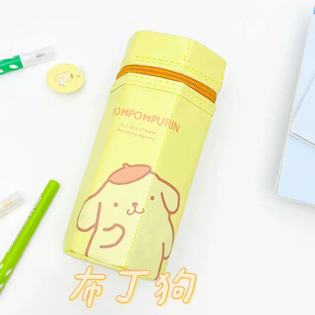 Sanrio Hexagon Pencil Case - Pompompurin