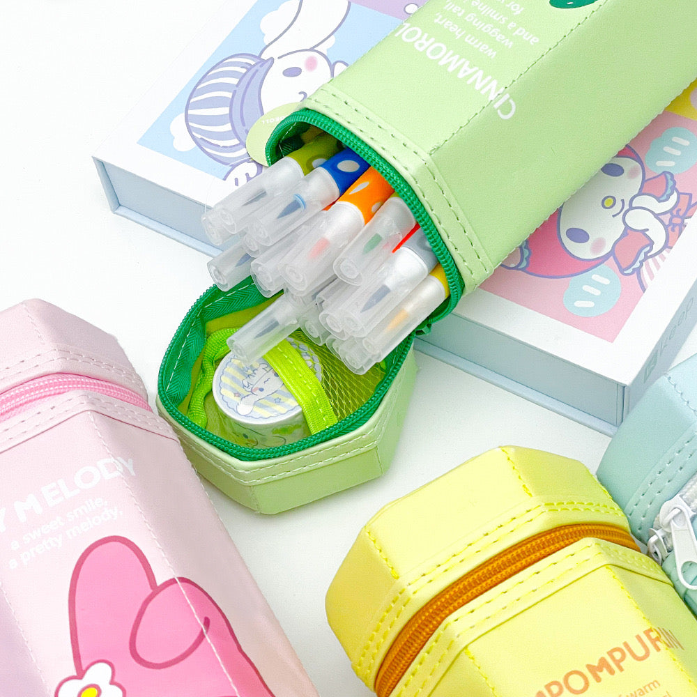 Stationery - Sanrio Hexagon Pencil Case - Cinnamoroll - Goodie Goodie