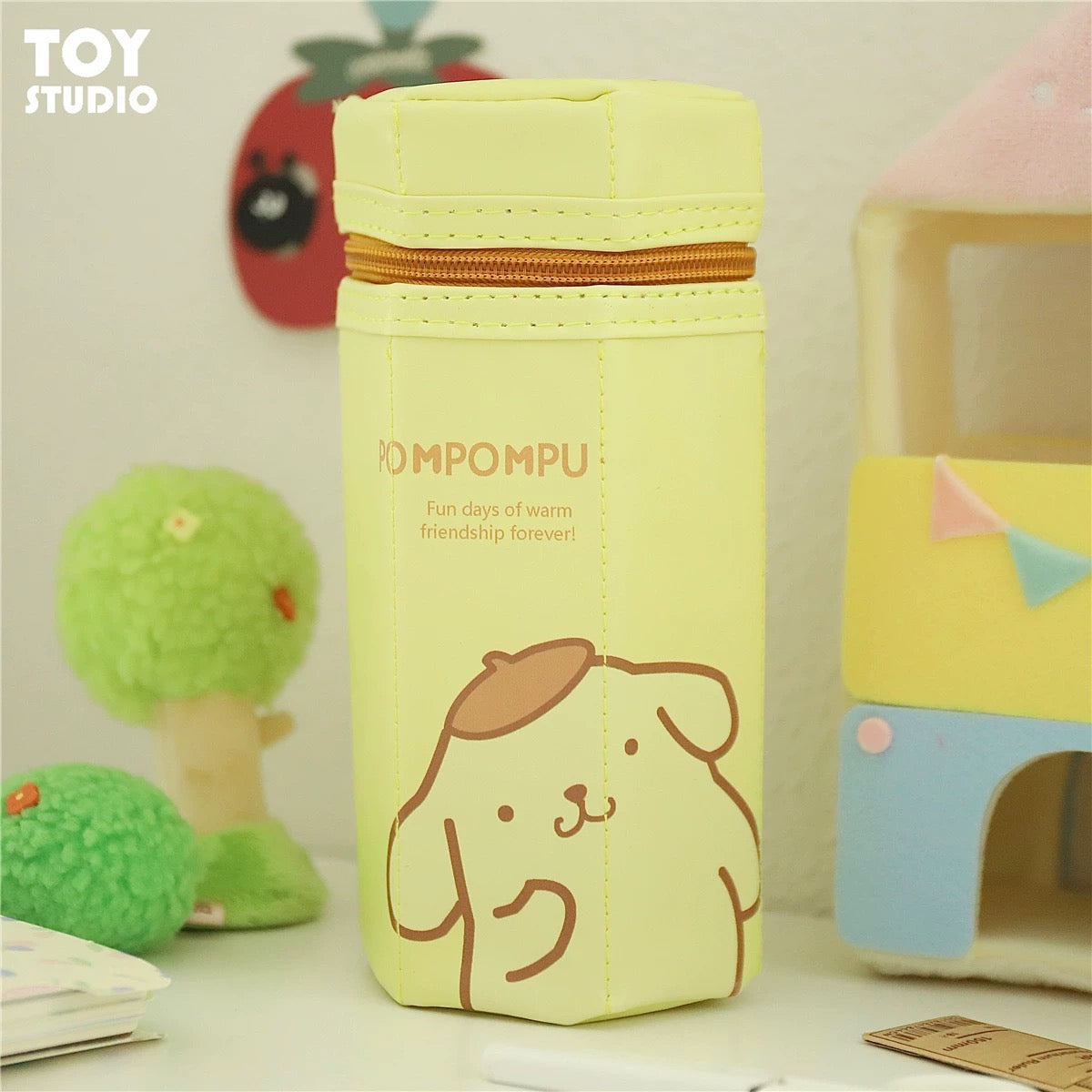 Sanrio Hexagon Pencil Case - Pompompurin
