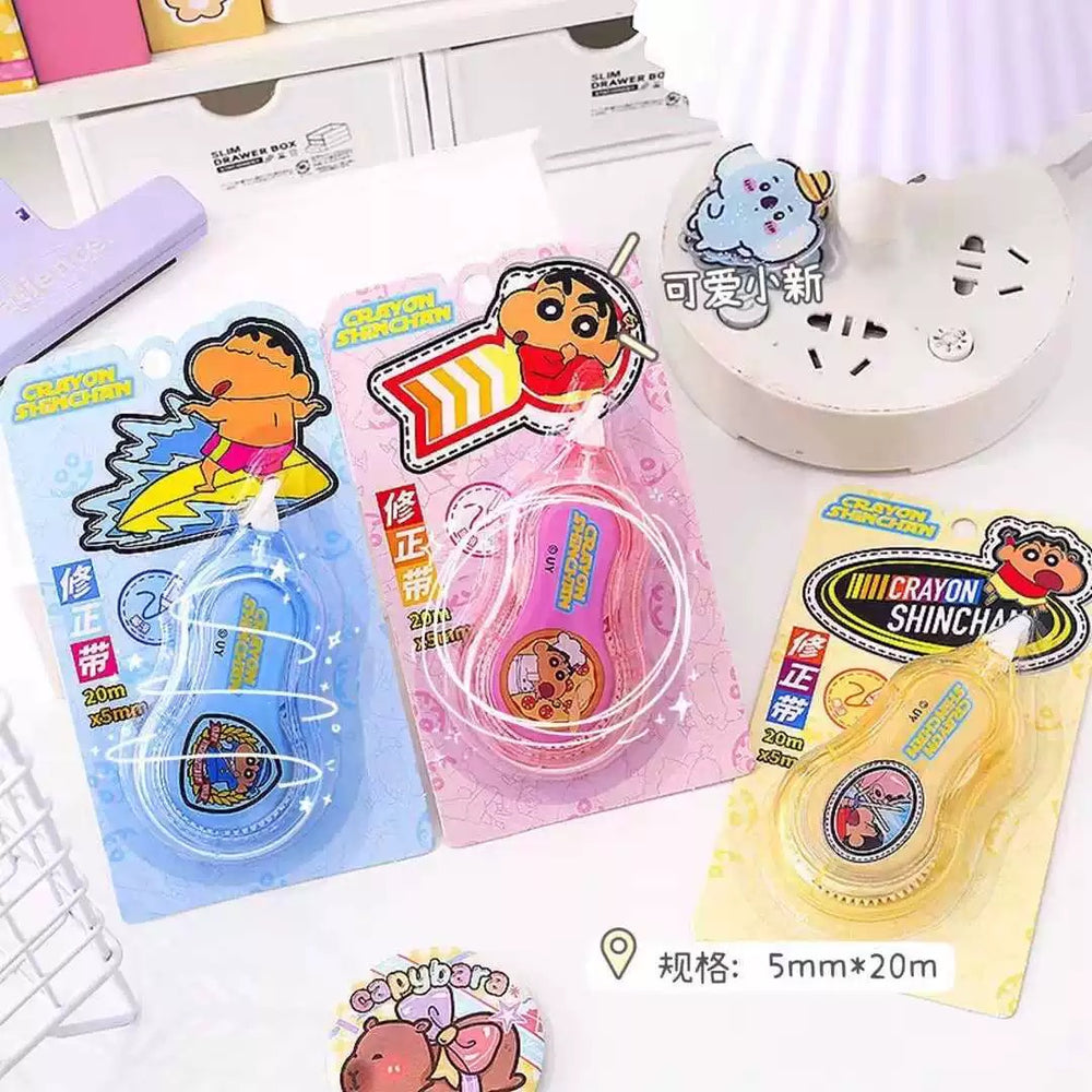 Stationery - Crayon Shinchan Correction Tape 5mm*20m Assorted - Goodie Goodie