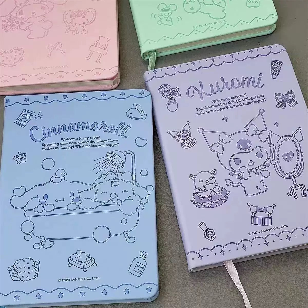 Sanrio PU Embossed B6 Notebook - Kuromi