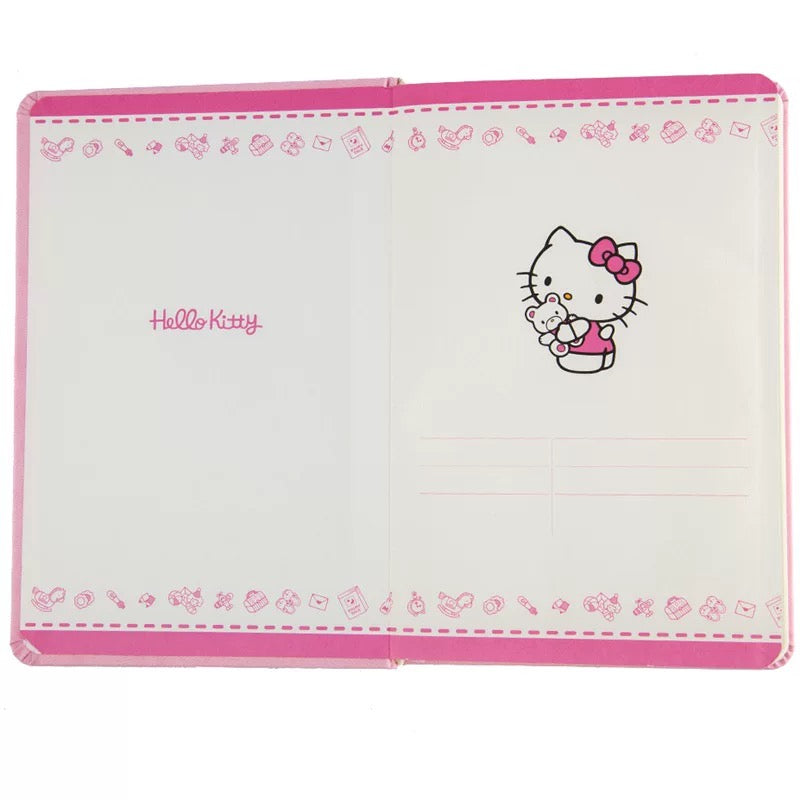 Hello Kitty PU Embossed Hard Cover A5 Notebook