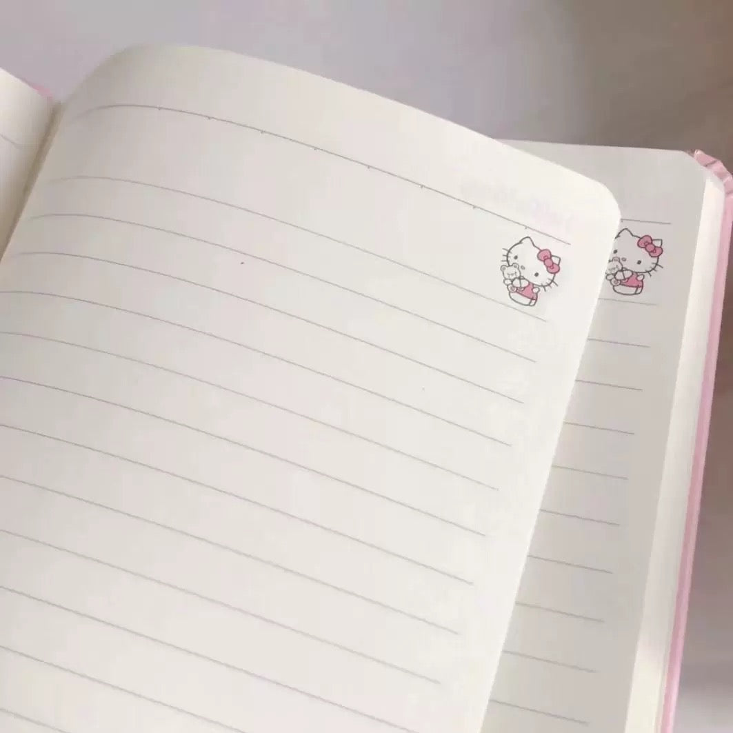 Hello Kitty PU Embossed Hard Cover A5 Notebook