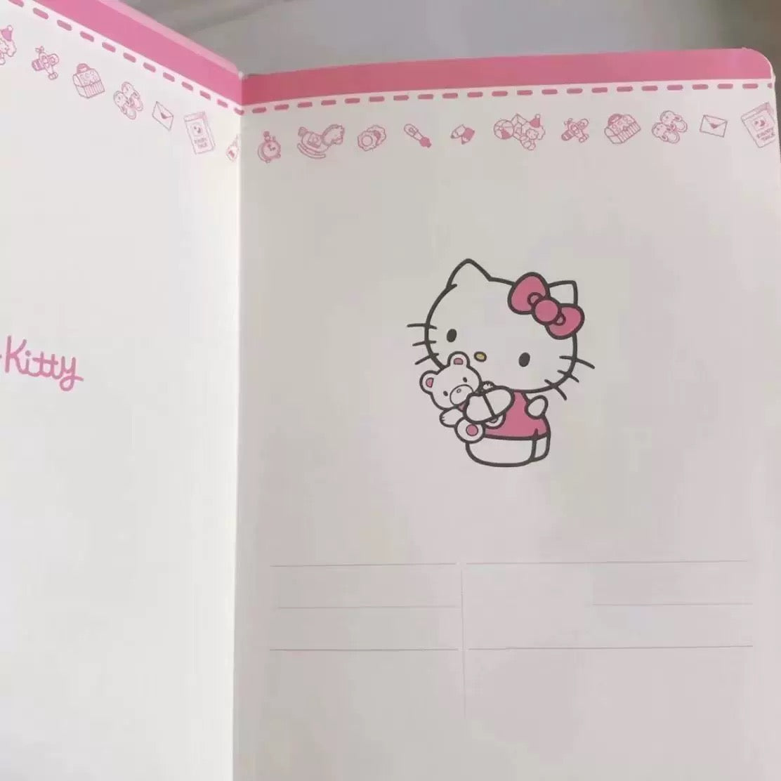 Hello Kitty PU Embossed Hard Cover A5 Notebook