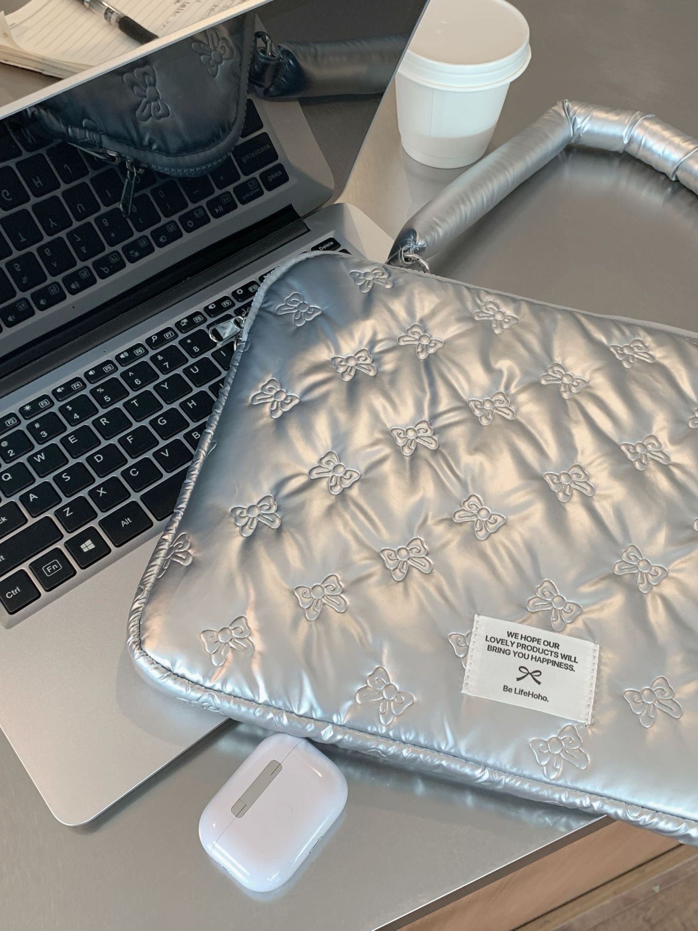 Laptop Bag 15.6 inch Silver Bowkont