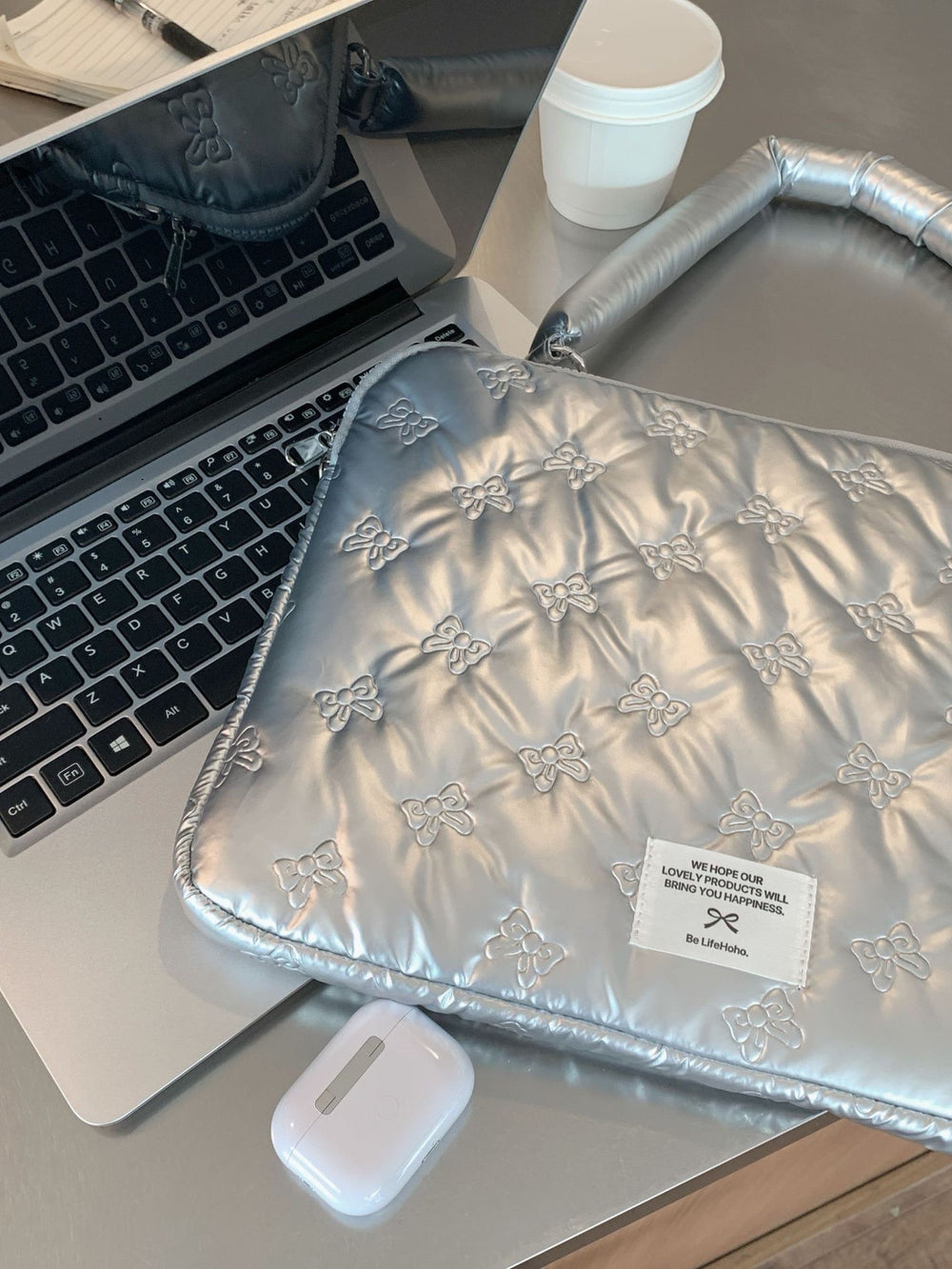 Bags & Storage - Laptop Bag 15.6 inch Silver Bowkont - Goodie Goodie