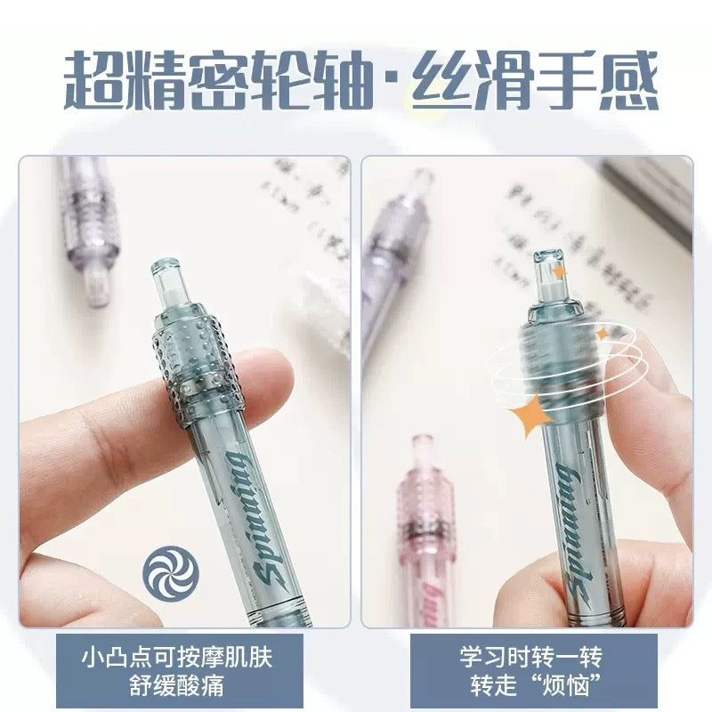 DOMI Spinning Gel Pen 0.5mm Black Ink Assorted