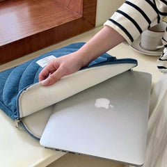 Laptop Bag 15.6 inch Denim Love Heart