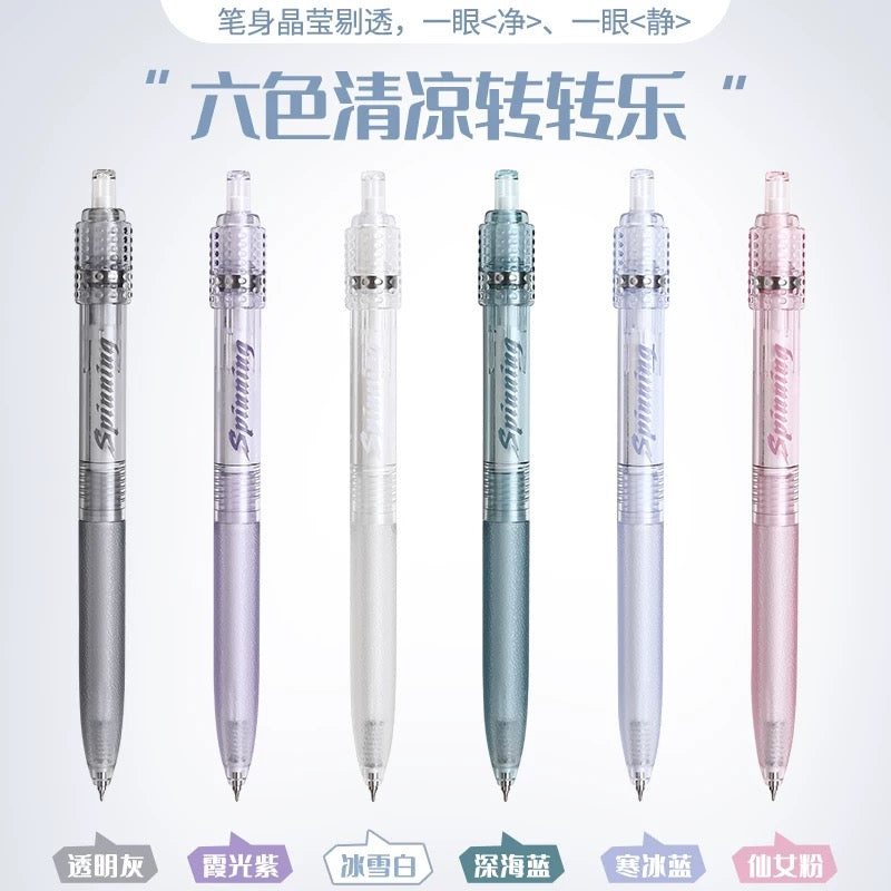 DOMI Spinning Gel Pen 0.5mm Black Ink Assorted