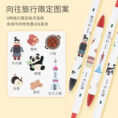 Zebra Pen Set Travel Series 4pcs - Black/Red/Purple ink