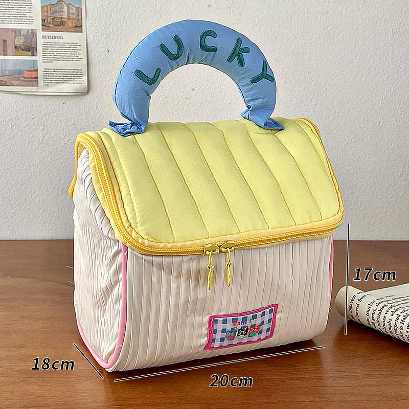 Lucky House Cosmetic Bag Yellow