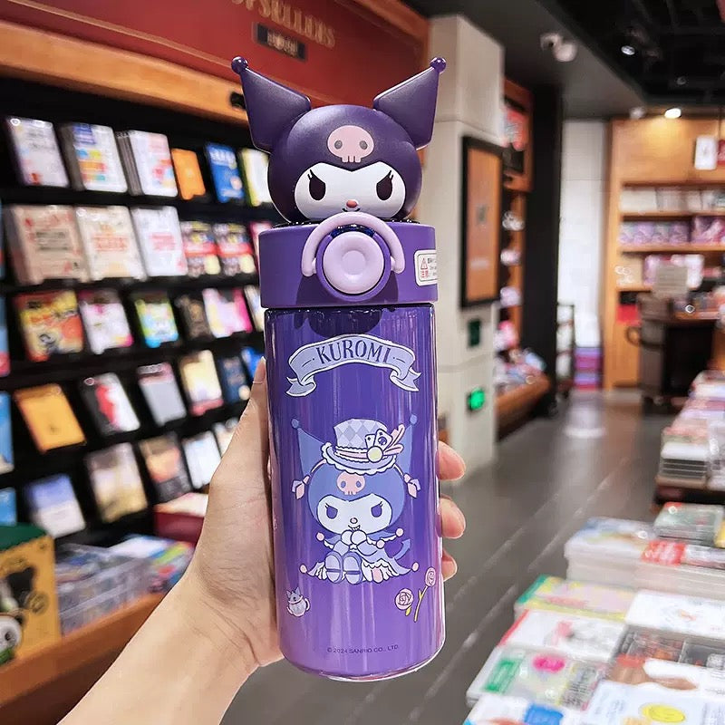 Sanrio Thermos Drink Bottle 450ml-Kuromi