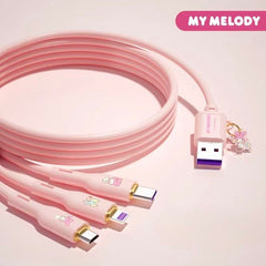 My Melody 3-in-1 Charging Cable 1.2m Micro/Type-c/Lightning