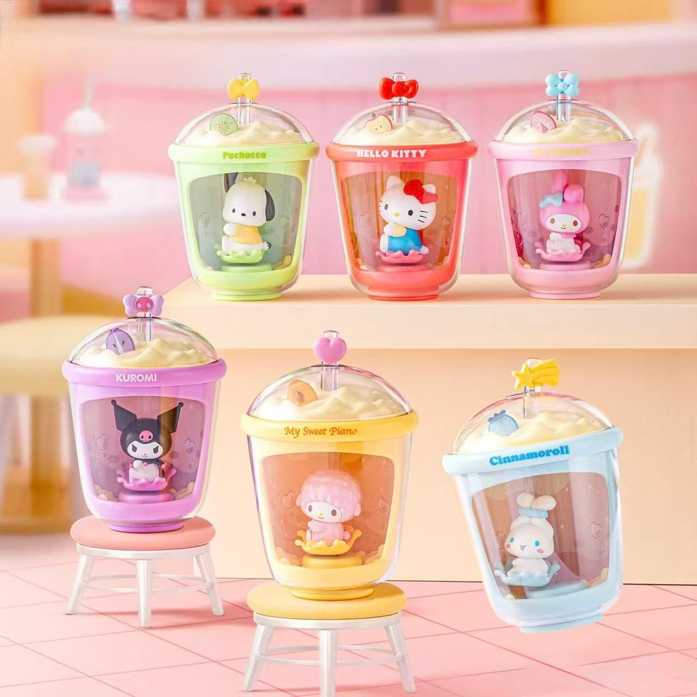 Tech & Toys - Sanrio Characters Bubble Tea Cup Solar-Powered Swing Toy Blind Box - Goodie Goodie