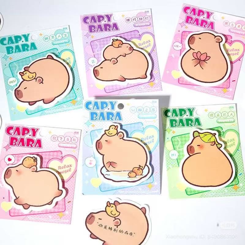 Capybara Sticky Note 8x8cm/30sheets Assorted