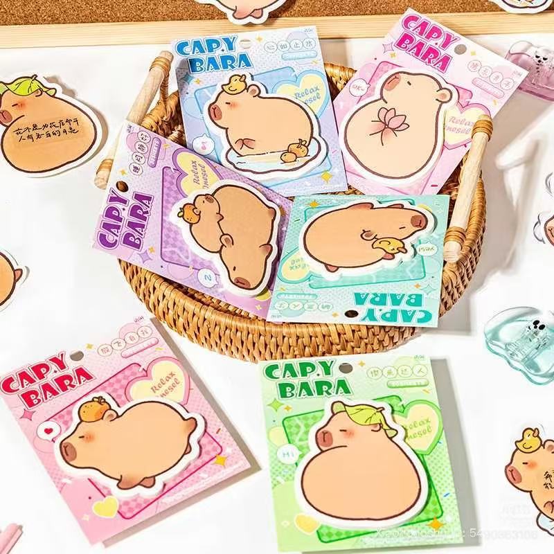 Capybara Sticky Note 8x8cm/30sheets Assorted