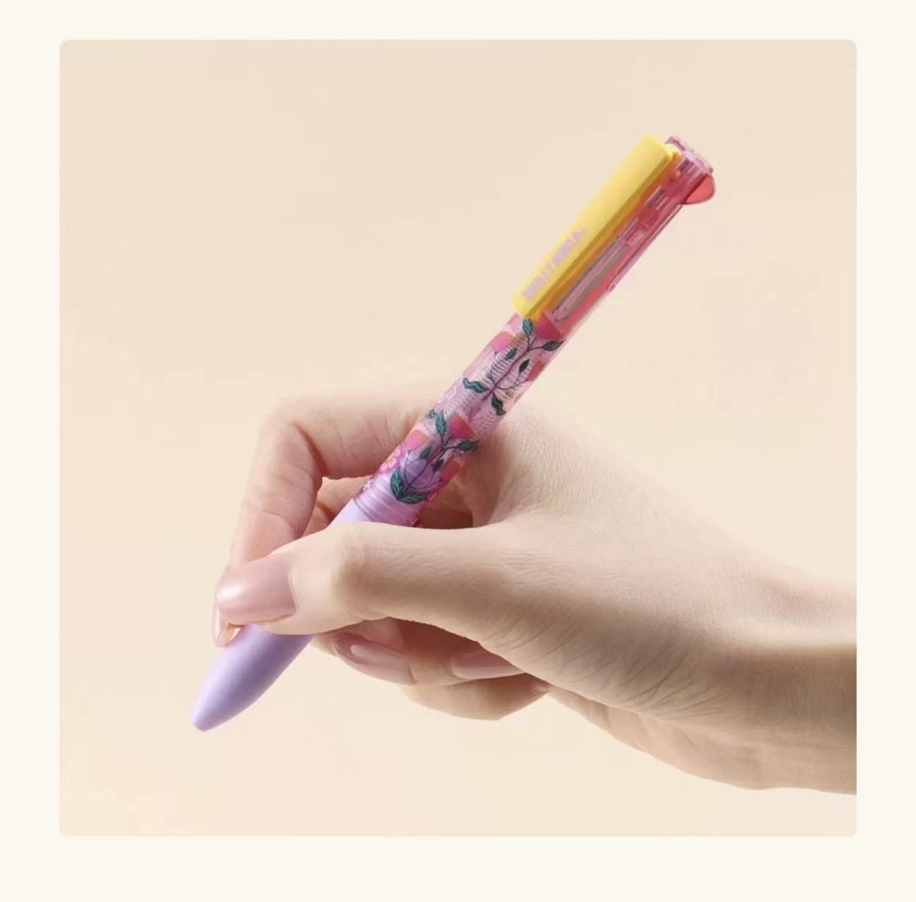 Stationery - Kaco Smiley World  3-in-1 Black/Red Gel Pen 0.5mm / Mechanical Pencil 0.5mm Purple - Goodie Goodie